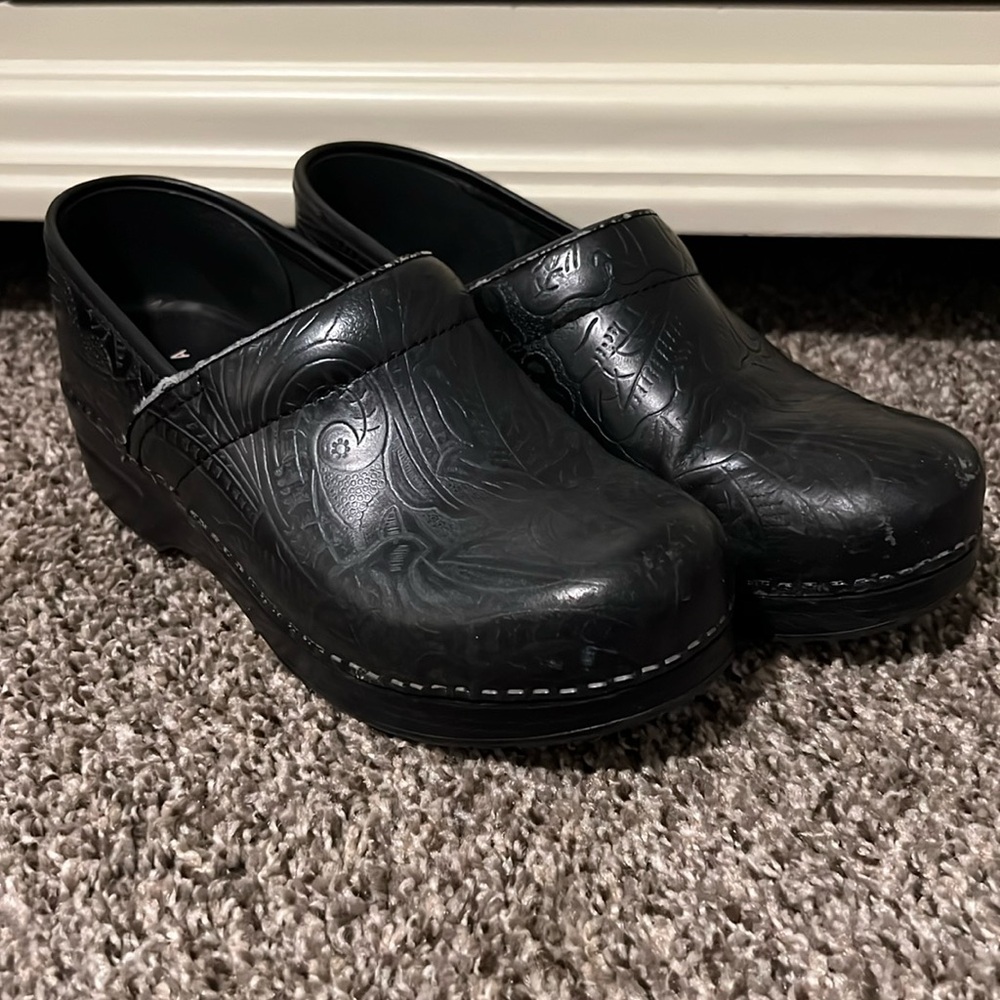 Black Professional Tooled Dansko Clogs - image 1